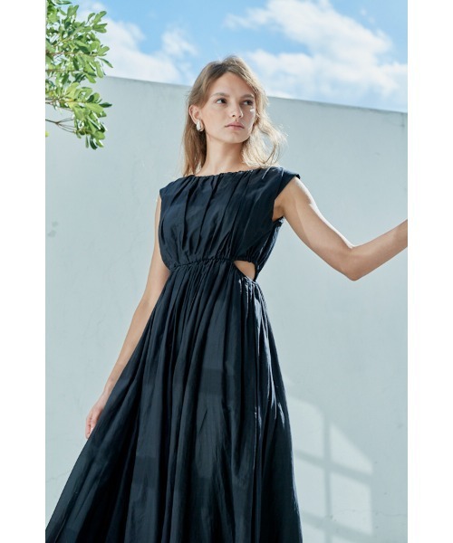 年末のプロモーション大特価！ Ravello カットアウトコットンシルクドレス Dress Long Silk ワンピース
