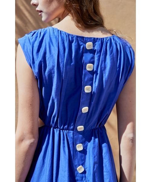 Estella.K(エステラケー)の「Ravello Silk Long Dress カットアウトコットンシルクドレス(ワンピース・レディース・オフホワイト/ブラック/ロイヤルブルー/コーラルピンク・FREE)」の21枚目の写真