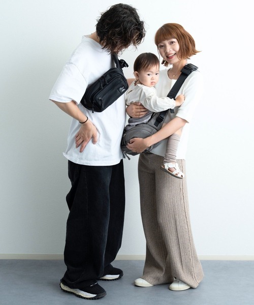 SweetMommy(スウィートマミー)の「「最大41%」負担軽減!ヒップシート 抱っこ紐 ボディバッグ 3WAY AGS機能搭載 2タイプ(抱っこ紐/ベルトカバー/スリング・レディース・ブラック/ホワイト/ブラック系/グレー/キナリ/アイボリー・FREE)」の19枚目の写真