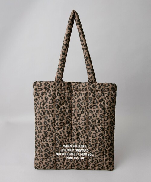 coen（コーエン）の「ロゴ刺繍 幾何柄 キルトトートバッグ（トートバッグ・レディース・オフホワイト/シルバー/ブラック/オレンジ/コバルトブルー/ネイビー/レッド/ロイヤルブルー/その他1/その他2/その他3/その他4/クリーム/ダークブラウン/ライトピンク・FREE）」の15枚目の写真