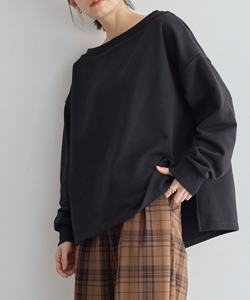 for/c（フォーシー）の「[新色追加]オフショル裏毛スウェット【サスティナブル】（スウェット・レディース・ホワイト/ブラック/ライトグレー/イエロー・M/L/LL）」の10枚目の写真