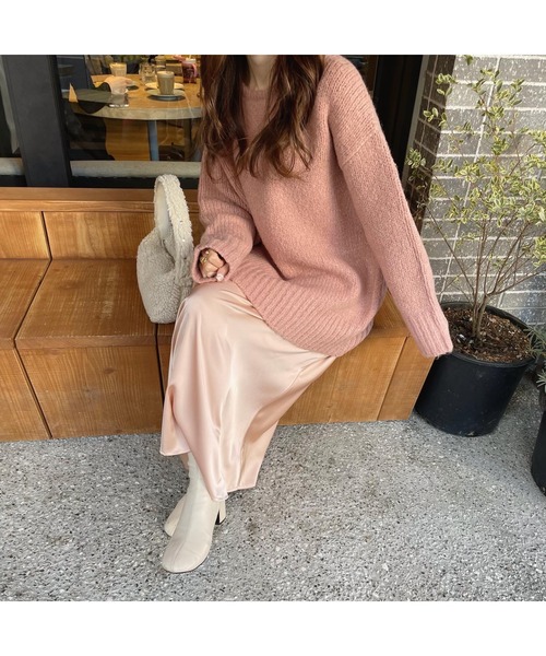 Ogue.（オグ）の「[ Ogue. ]”色っぽ" back slit knit（バックスリットニット）（ニット/セーター・レディース・ライトピンク/ライトパープル・FREE）」の4枚目の写真