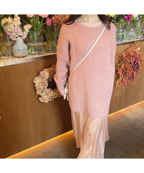 Ogue.（オグ）の「[ Ogue. ]”色っぽ" back slit knit（バックスリットニット）（ニット/セーター・レディース・ライトピンク/ライトパープル・FREE）」の6枚目の写真