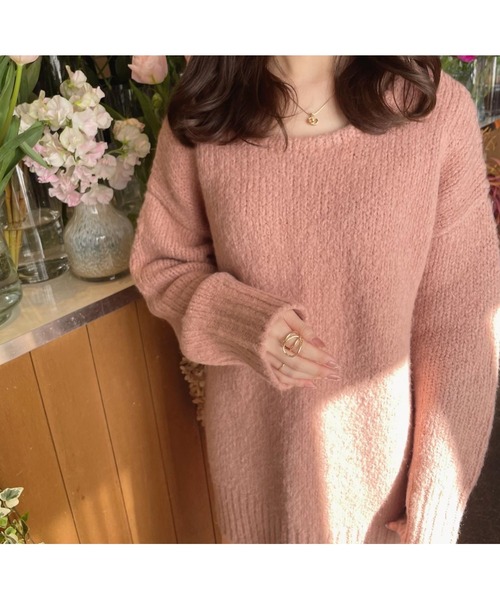 Ogue.（オグ）の「[ Ogue. ]”色っぽ" back slit knit（バックスリットニット）（ニット/セーター・レディース・ライトピンク/ライトパープル・FREE）」の7枚目の写真