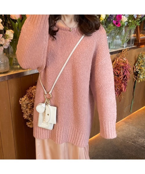 Ogue.（オグ）の「[ Ogue. ]”色っぽ" back slit knit（バックスリットニット）（ニット/セーター・レディース・ライトピンク/ライトパープル・FREE）」の8枚目の写真