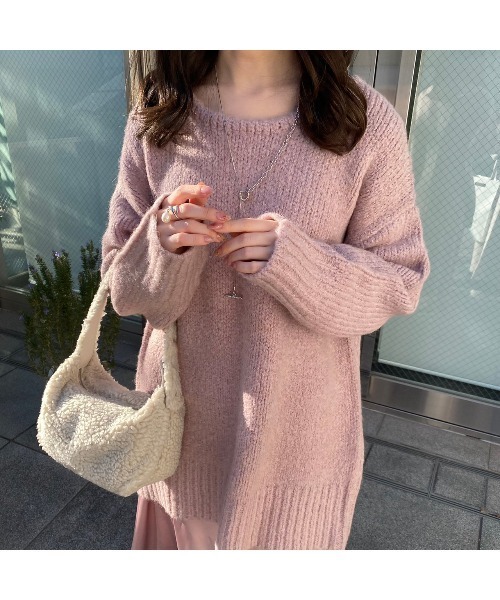 Ogue.（オグ）の「[ Ogue. ]”色っぽ" back slit knit（バックスリットニット）（ニット/セーター・レディース・ライトピンク/ライトパープル・FREE）」の11枚目の写真