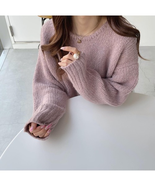 Ogue.（オグ）の「[ Ogue. ]”色っぽ" back slit knit（バックスリットニット）（ニット/セーター・レディース・ライトピンク/ライトパープル・FREE）」の12枚目の写真