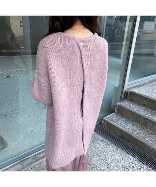 Ogue.（オグ）の「[ Ogue. ]”色っぽ" back slit knit（バックスリットニット）（ニット/セーター・レディース・ライトピンク/ライトパープル・FREE）」の14枚目の写真