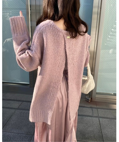 Ogue.（オグ）の「[ Ogue. ]”色っぽ" back slit knit（バックスリットニット）（ニット/セーター・レディース・ライトピンク/ライトパープル・FREE）」の15枚目の写真
