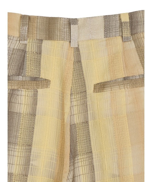 セール】CHECK EMBROIDERY STRAIGHT PANTS（その他パンツ