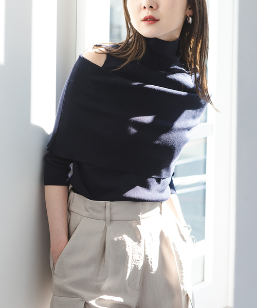 Noble（ノーブル）の「《追加》ハイネックオフショルニット（ニット