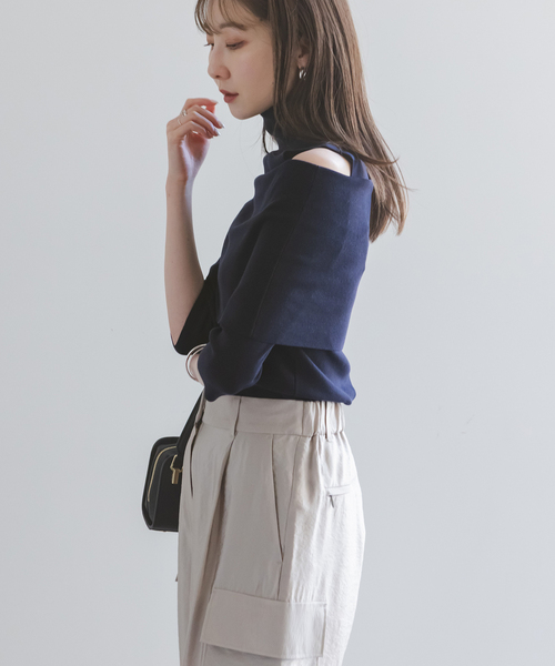 Noble（ノーブル）の「《追加》ハイネックオフショルニット（ニット