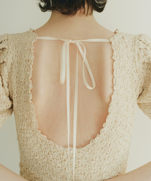 swell cotton puff sleeve tops（Tシャツ/カットソー）｜HONEY
