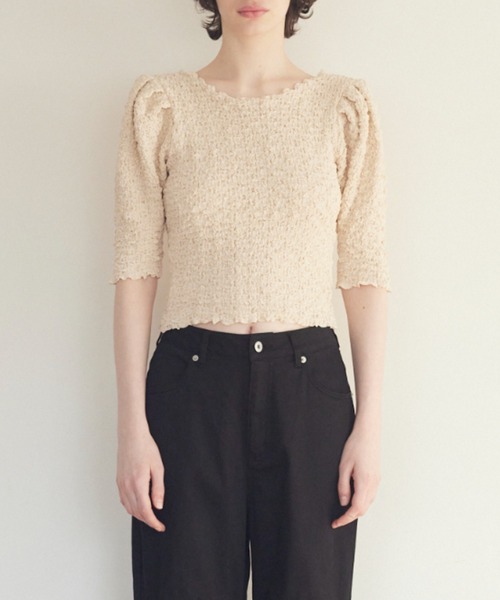 tシャツ swell cotton puff sleeve tops レディース セール】swell cotton puff sleeve tops（Tシャツ/カットソー
