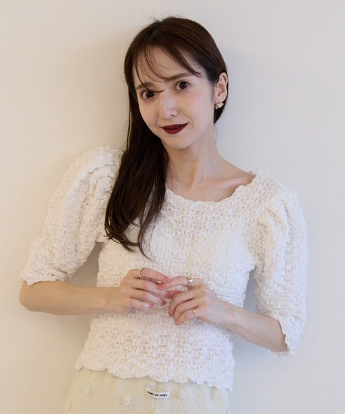tシャツ swell cotton puff sleeve tops レディース セール】swell cotton puff sleeve tops（Tシャツ/カットソー