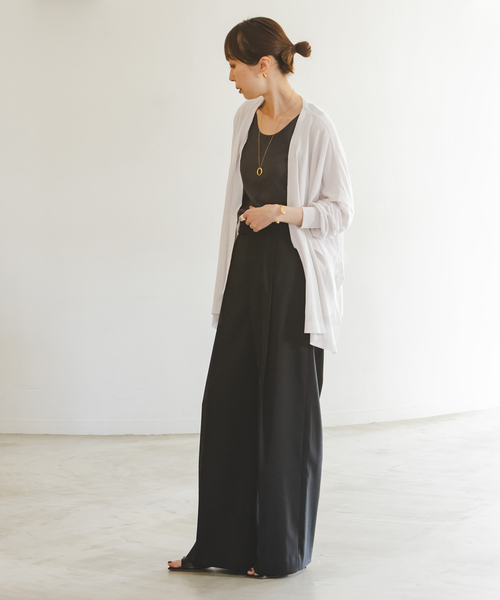 Noble（ノーブル）の「18G 2WAY シアーカーディガン（カーディガン/ボレロ・レディース・ライトグレー/ベージュ/ブラック・FREE）」の14枚目の写真