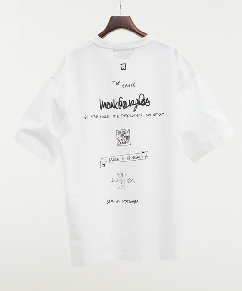 MEN'S MELROSE（メンズメルローズ）の「《別注》【MASTER FRAME/マスターフレーム】MARK GONZALES AWC | 胸ワンポイントプリントTシャツ（Tシャツ/カットソー・メンズ・ホワイト/ホワイト系その他/グリーン/チャコールグレー/ブラック/キナリ・1/4/2/3）」の7枚目の写真