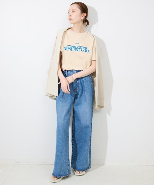 SLOBE IENA（スローブイエナ）の「ビンテージライクロゴTEE（Tシャツ/カットソー・レディース・アイボリー/ブラウン/レッド/イエロー・FREE）」の8枚目の写真