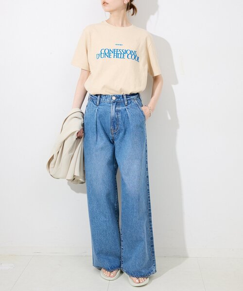 SLOBE IENA（スローブイエナ）の「ビンテージライクロゴTEE（Tシャツ/カットソー・レディース・アイボリー/ブラウン/レッド/イエロー・FREE）」の10枚目の写真