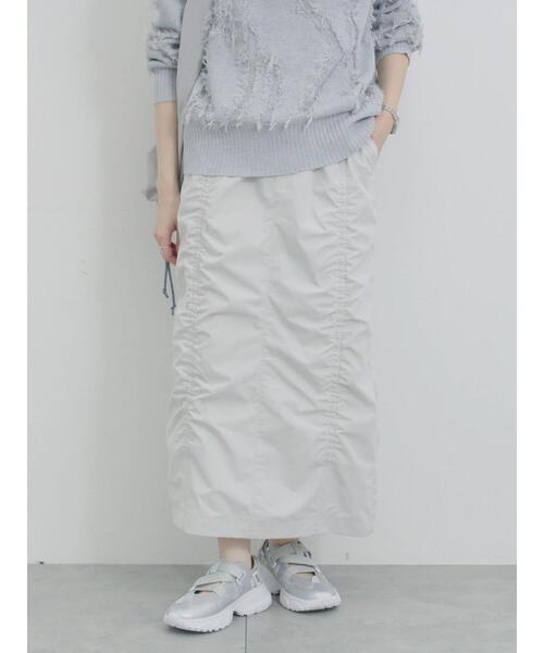 Samansa Mos2 blue（サマンサモスモスブルー）の「シャーリングスカート（スカート・レディース・シルバーグレー/ベージュ/チャコールグレー・F）」の22枚目の写真