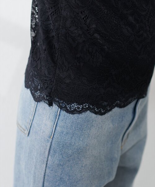 natural couture（ナチュラルクチュール）の「前後２ＷＡＹ総レースインナー（キャミソール・レディース・ピンクベージュ/ブラック/オフホワイト/グレイッシュベージュ・FREE）」の16枚目の写真