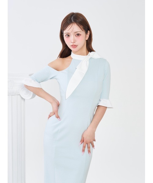 Darich（ダーリッチ）の「ビッグリボンワンショルダーロングワンピース（ワンピース・レディース・サックスブルー/ブラック/ベージュ・FREE/FS）」の20枚目の写真