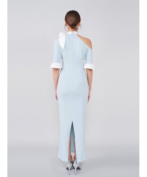 Darich（ダーリッチ）の「ビッグリボンワンショルダーロングワンピース（ワンピース・レディース・サックスブルー/ブラック/ベージュ・FREE/FS）」の7枚目の写真