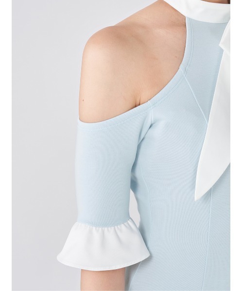 Darich（ダーリッチ）の「ビッグリボンワンショルダーロングワンピース（ワンピース・レディース・サックスブルー/ブラック/ベージュ・FREE/FS）」の9枚目の写真