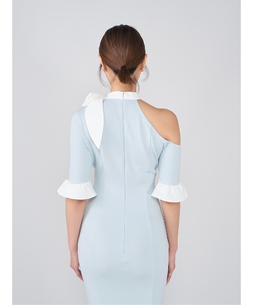 Darich（ダーリッチ）の「ビッグリボンワンショルダーロングワンピース（ワンピース・レディース・サックスブルー/ブラック/ベージュ・FREE/FS）」の12枚目の写真