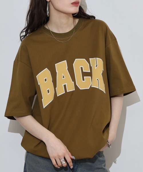 FUNALIVE(ファンアライブ)の「メンズ レディース BACKロゴプリントBIG Tシャツ(Tシャツ/カットソー・メンズ・ブラック/ブラウン・F)」の2枚目の写真