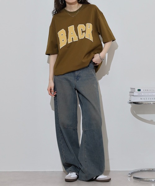 FUNALIVE(ファンアライブ)の「メンズ レディース BACKロゴプリントBIG Tシャツ(Tシャツ/カットソー・メンズ・ブラック/ブラウン・F)」の15枚目の写真