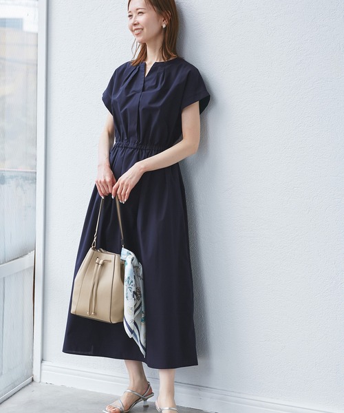 ROPE　クラシックワンピース ドロストドッキングカットワンピース(504803051) | アダム エ