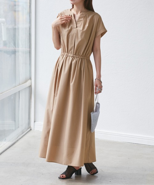 ROPE' PICNIC（ロペピクニック）の「【UVカット・接触冷感・イージーケア】スキッパーシャツワンピース（シャツワンピース・レディース・サックスブルー/ベージュ/ネイビー・36/38）」の21枚目の写真