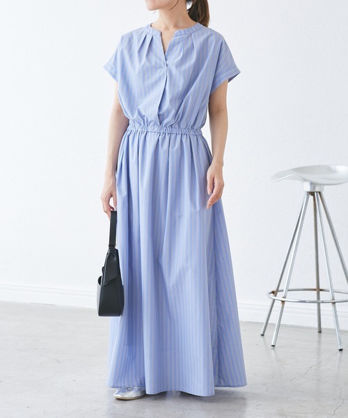 ★試着のみ・現行品★ ROPE’PICNIC スキッパーシャツワンピース ROPE' PICNIC シャツワンピース 「UVカット・接触冷感・イージー