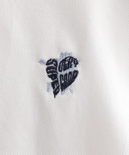 tk.TAKEO KIKUCHI（ティーケータケオキクチ）の「ハートエンブロ鹿の子ポロシャツ（ポロシャツ・メンズ・ブラック/ネイビー/ホワイト・02/03）」の8枚目の写真