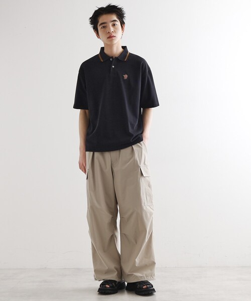 tk.TAKEO KIKUCHI（ティーケータケオキクチ）の「ハートエンブロ鹿の子ポロシャツ（ポロシャツ・メンズ・ブラック/ネイビー/ホワイト・02/03）」の10枚目の写真