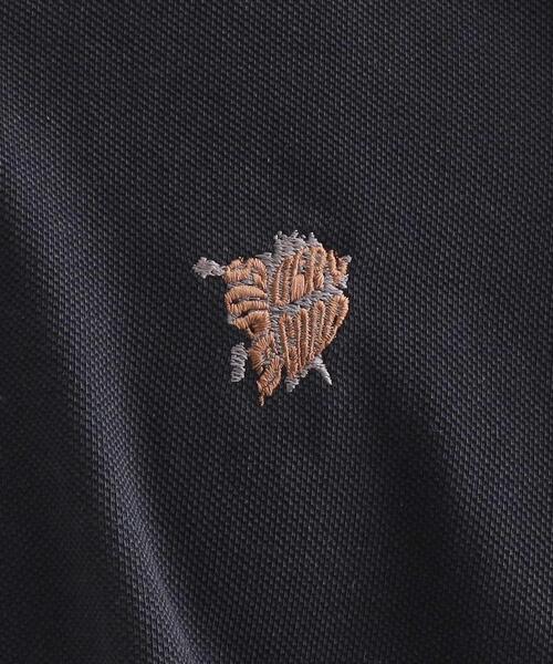 tk.TAKEO KIKUCHI（ティーケータケオキクチ）の「ハートエンブロ鹿の子ポロシャツ（ポロシャツ・メンズ・ブラック/ネイビー/ホワイト・02/03）」の12枚目の写真