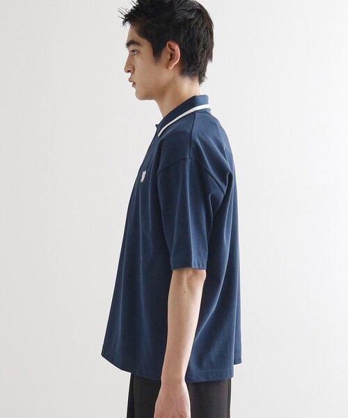 tk.TAKEO KIKUCHI（ティーケータケオキクチ）の「ハートエンブロ鹿の子ポロシャツ（ポロシャツ・メンズ・ブラック/ネイビー/ホワイト・02/03）」の18枚目の写真