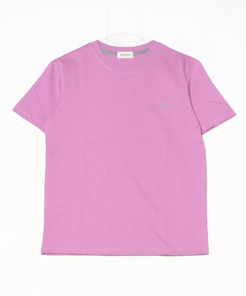 FREAK'S STORE(フリークスストア)の「SIENNE/シエンヌ COLORED LOGO TEE/カラードロゴ Tシャツ(Tシャツ/カットソー・レディース・ホワイト/ラベンダー・SMALL)」の1枚目の写真