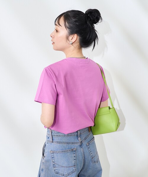 FREAK'S STORE(フリークスストア)の「SIENNE/シエンヌ COLORED LOGO TEE/カラードロゴ Tシャツ(Tシャツ/カットソー・レディース・ホワイト/ラベンダー・SMALL)」の11枚目の写真