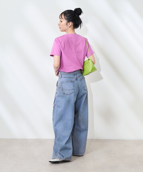 FREAK'S STORE(フリークスストア)の「SIENNE/シエンヌ COLORED LOGO TEE/カラードロゴ Tシャツ(Tシャツ/カットソー・レディース・ホワイト/ラベンダー・SMALL)」の14枚目の写真