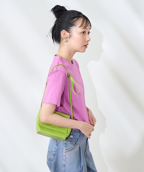 FREAK'S STORE(フリークスストア)の「SIENNE/シエンヌ COLORED LOGO TEE/カラードロゴ Tシャツ(Tシャツ/カットソー・レディース・ホワイト/ラベンダー・SMALL)」の16枚目の写真