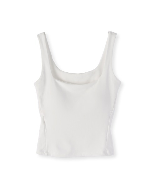 marjour(マージュール)の「CUP IN SQUARE TANKTOP(タンクトップ・レディース・ブラック/オフホワイト・M)」の4枚目の写真