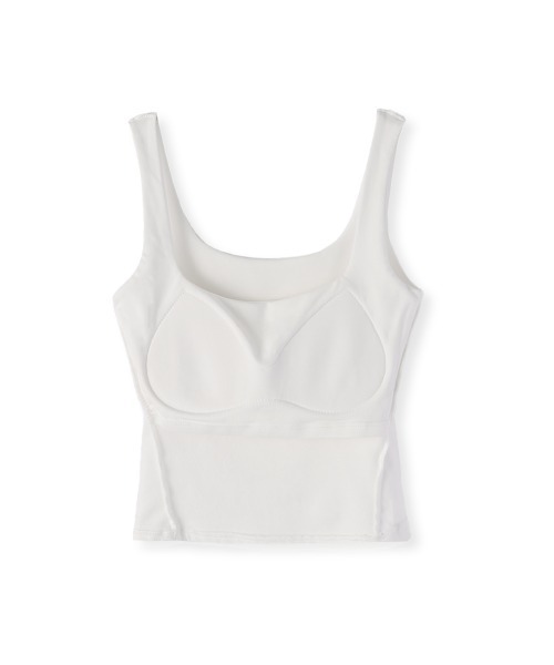 marjour(マージュール)の「CUP IN SQUARE TANKTOP(タンクトップ・レディース・ブラック/オフホワイト・M)」の6枚目の写真