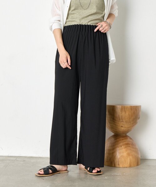 Jena espace merveilleux(ジェナ エスパスメルヴェイユ)の「【オンオフ兼用/らくちんきれい見え】トロミキャタピラーパンツ(その他パンツ・レディース・グレー/ブラック/カーキ・FREE)」の9枚目の写真