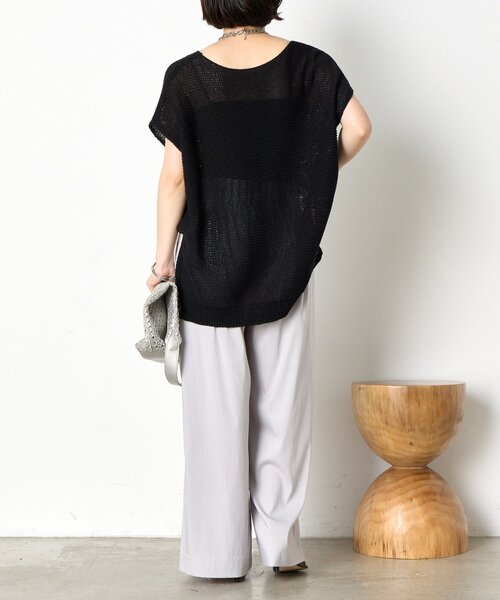 Jena espace merveilleux(ジェナ エスパスメルヴェイユ)の「【オンオフ兼用/らくちんきれい見え】トロミキャタピラーパンツ(その他パンツ・レディース・グレー/ブラック/カーキ・FREE)」の14枚目の写真