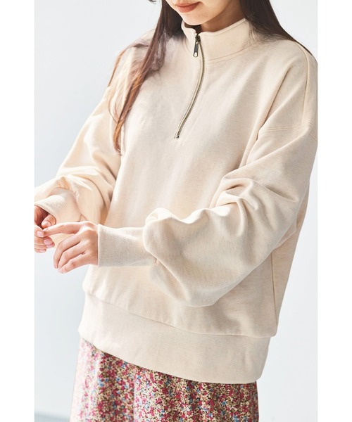and myera（アンド マイラ）の「ａｎｄ　ｍｙｅｒａ　ｆｅａｔ．ａｖｅｃｍｏｉ　ジップアップスウェット（スウェット・レディース・オートミール・L/M/S/LL）」の7枚目の写真