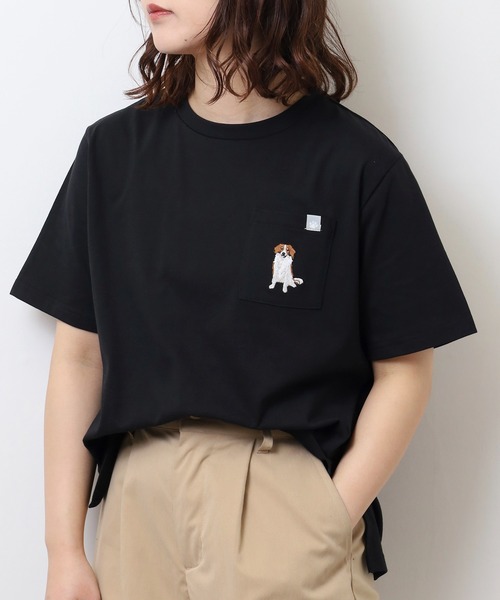 tシャツ イス生活　刺繍Tシャツ レディース セール】UCHINOKOKAMO 刺繍Tシャツ（Tシャツ/カットソー