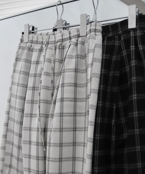 lit（リット）の「Check Easy Pants（その他パンツ・レディース・オフホワイト/ブラック・FREE）」の16枚目の写真
