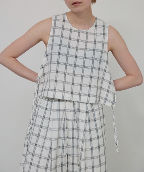 lit（リット）の「Check Easy Pants（その他パンツ・レディース・オフホワイト/ブラック・FREE）」の10枚目の写真